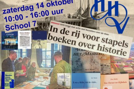 Zaterdag 14 oktober organiseert de Helderse Historische Vereniging weer een boekenmarkt in de bibliotheek school 7.